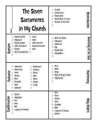 Seven Sacraments Worksheet and 10 Best Religious Education Sacraments Images On Pinterest