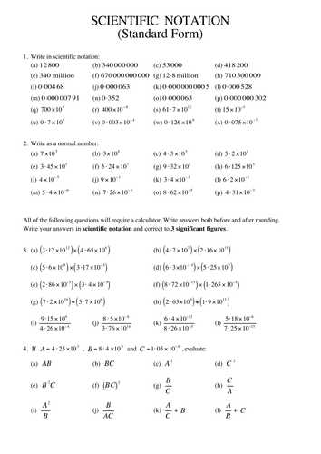 Significant Figures Worksheet Chemistry together with Scientific Notation Worksheet Tes Kidz Activities