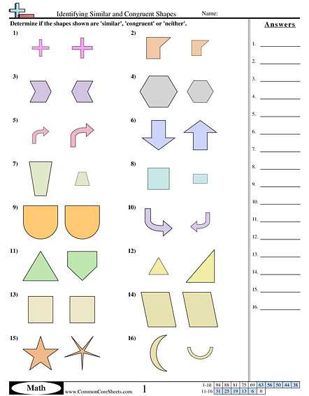 Similar and Congruent Figures Worksheet Along with Quadrilaterals Worksheet