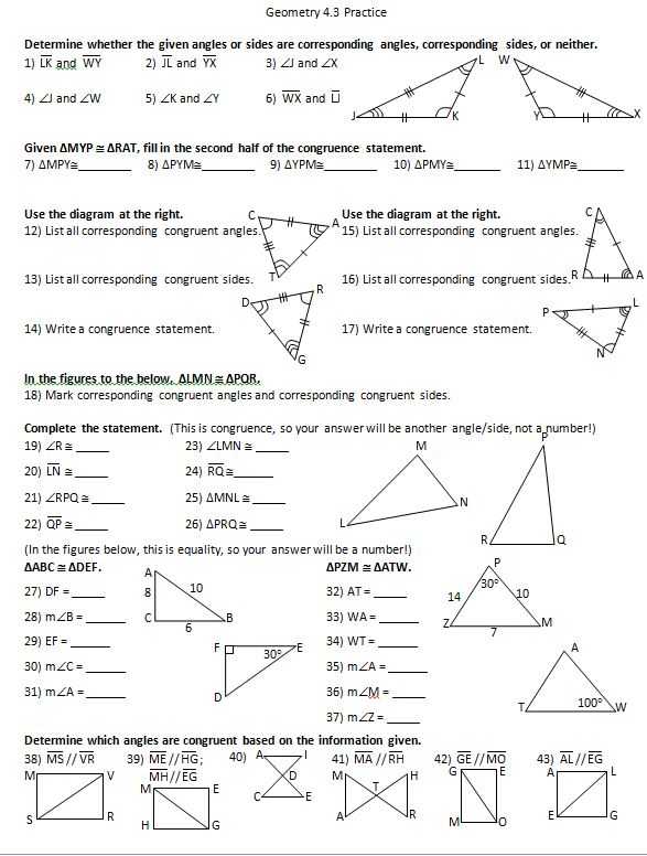 Similar and Congruent Figures Worksheet Also Congruent Triangles Worksheet Chapter 4 Kidz Activities