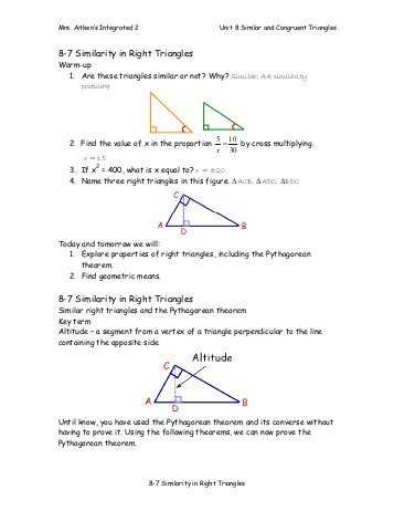 Similar Triangles Worksheet Answer Key or Lesson 8 3 Proving Triangles Similar