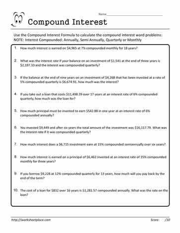 Simple and Compound Interest Worksheet together with Fresh Simple Interest Worksheet New Simple and Pound Interest