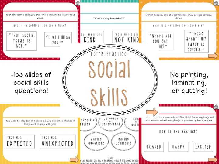 Social Skills Scenarios Worksheets Along with therapy Ideas
