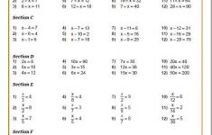 Solving Equations And Inequalities Worksheet Answers Also Solving