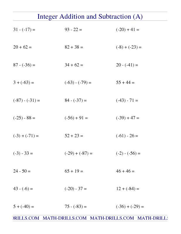 Solving Inequalities by Addition and Subtraction Worksheet Answers as Well as Free Math Worksheet Integer Addition and Subtraction Range 99