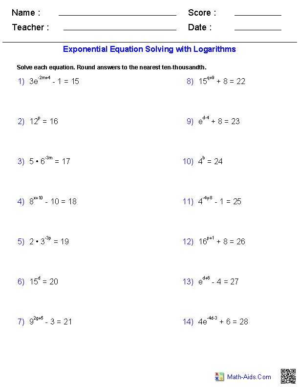 Solving Log Equations Worksheet Key or 50 Best Math Log Et Expo Images On Pinterest