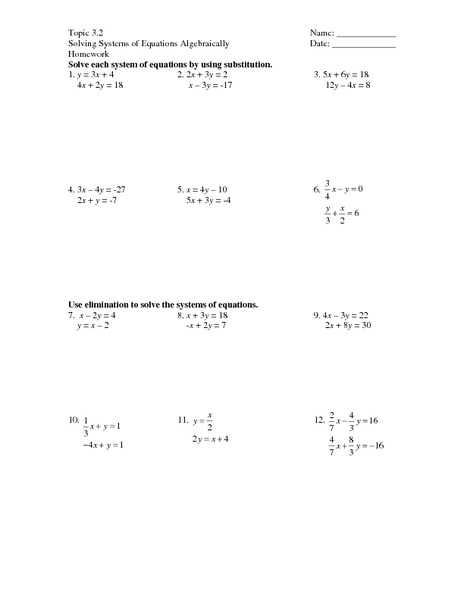 Solving Systems Of Equations by Elimination Worksheet Answers with Work with Resume