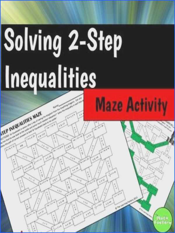 Solving Two Step Inequalities Worksheet Answers together with Two Step Inequalities Worksheet
