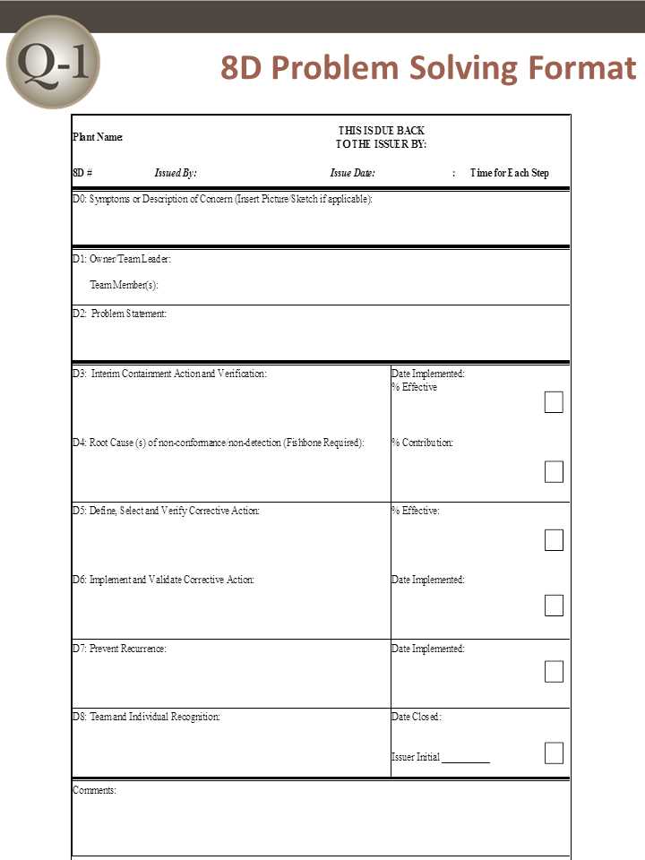 Spc Verification Worksheet as Well as 8d Eight Disciplines Of Problem solving