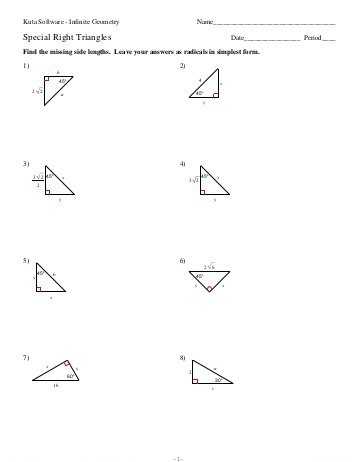 Special Right Triangles Worksheet Pdf Also Worksheets 47 Inspirational Special Right Triangles Worksheet High