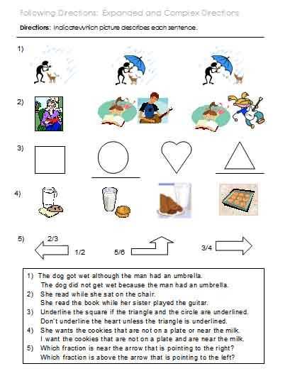 Speech Language Pathology Worksheets with 8 Best Following Directions 3 5 Images On Pinterest