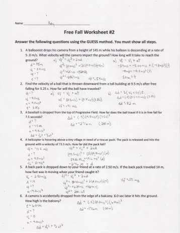 Speed Velocity and Acceleration Calculations Worksheet Answers Key Along with Worksheet