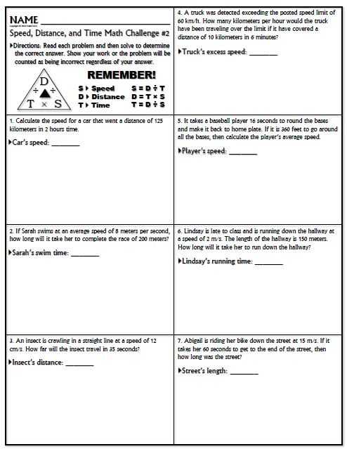 Speed Velocity and Acceleration Worksheet Answers with Worksheet Speed Math Challenge Version 1