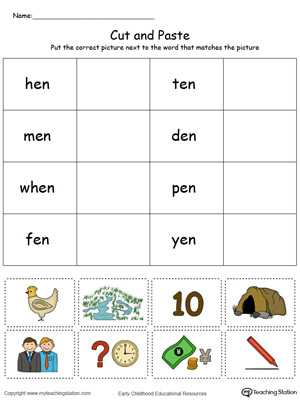 Spelling Color Words Worksheet or Early Childhood Word Families Worksheets