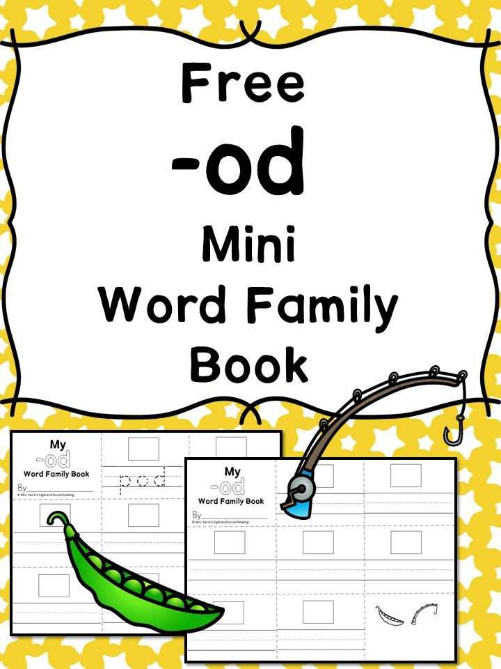Spelling Word Worksheets with Od Cvc Word Family Worksheets Make A Word Family Book