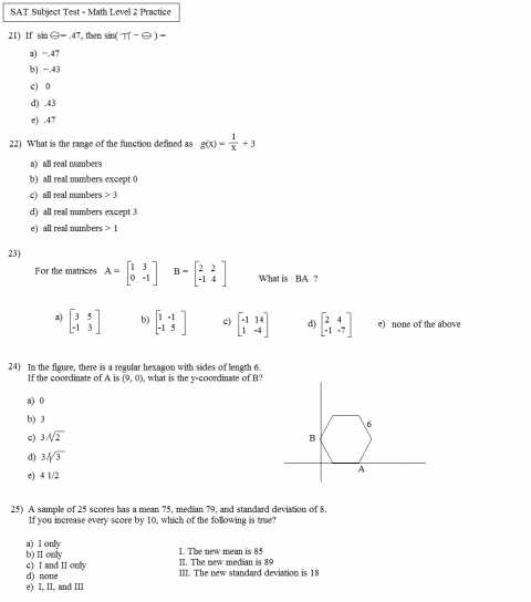 Standard Deviation Worksheet with Answers Pdf together with Math Worksheets Sat Passport to Advancede Test Answer Explanations