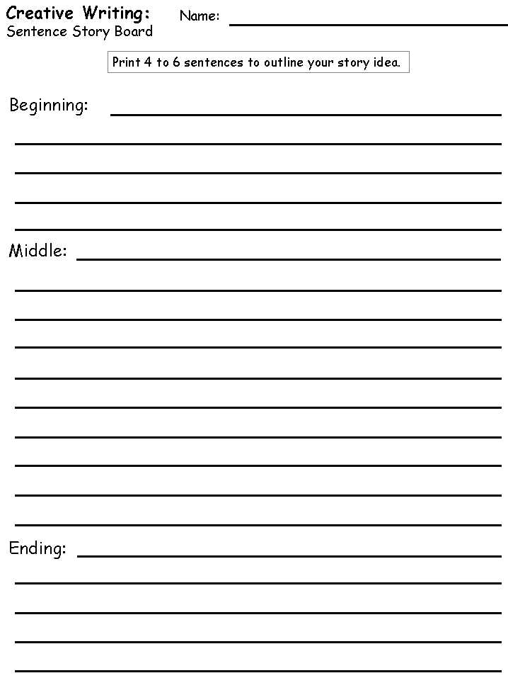 Story Writing Worksheets and Story Writing Template for Kids Guvecurid