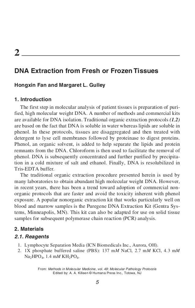 Strawberry Dna Extraction Lab Worksheet as Well as Dna Extraction From Fresh or Frozen Tissues 1 638 Cb=