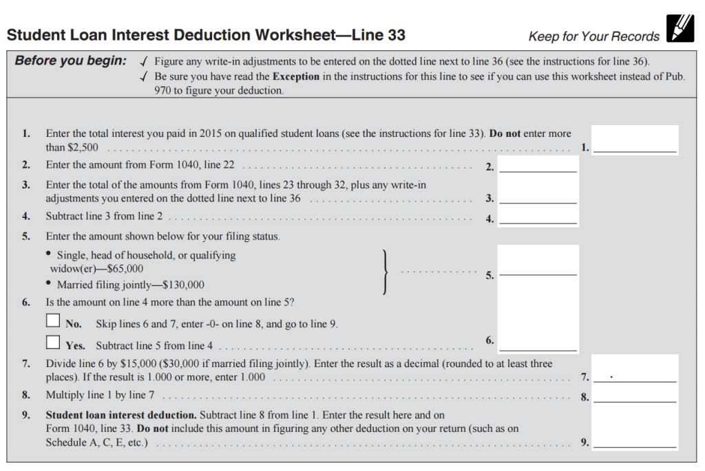 Student Loan Interest Deduction Worksheet 2016 Along with Free Worksheets Library Download and Print Worksheets
