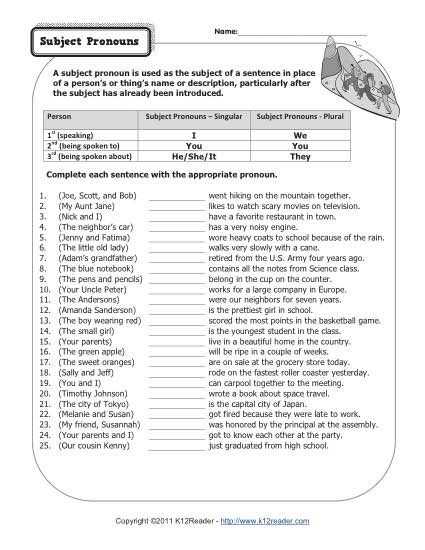 Subject Pronouns Worksheet 1 Spanish Answer Key together with Subject Pronouns