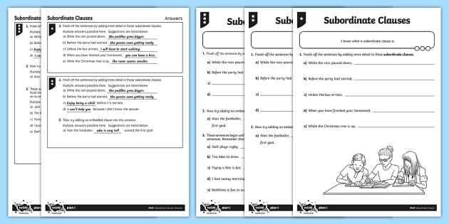 Subordinate Clause Worksheet as Well as Sentence Clauses Primary Resources Grammar Sentence
