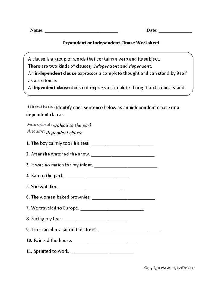 Subordinate Clause Worksheet or 37 Best Grammer Dependent and Independent Clauses Images On