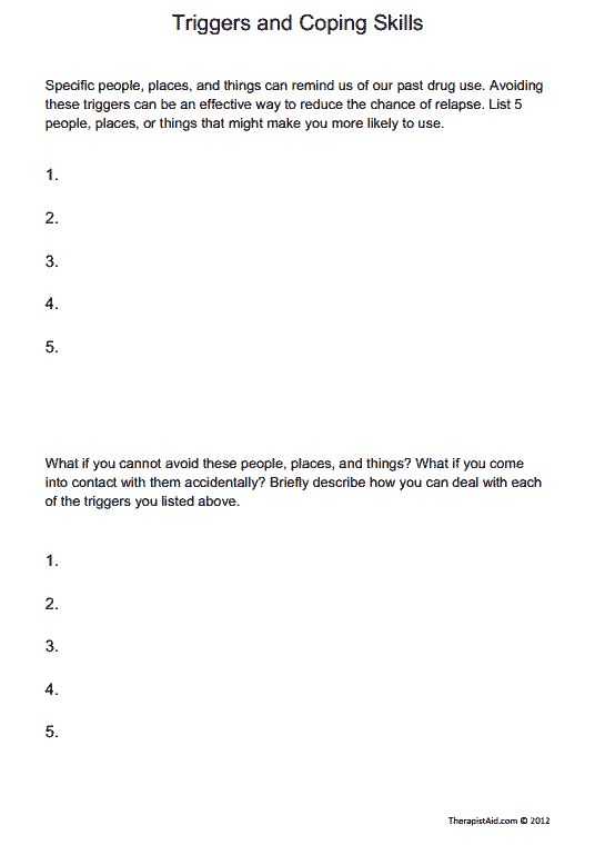 Substance Abuse Triggers Worksheet Along with 10 Best Aa Na Images On Pinterest