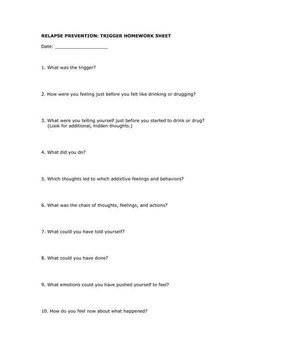 Substance Abuse Worksheets Pdf together with 19 Best Relapse Prevention Images On Pinterest