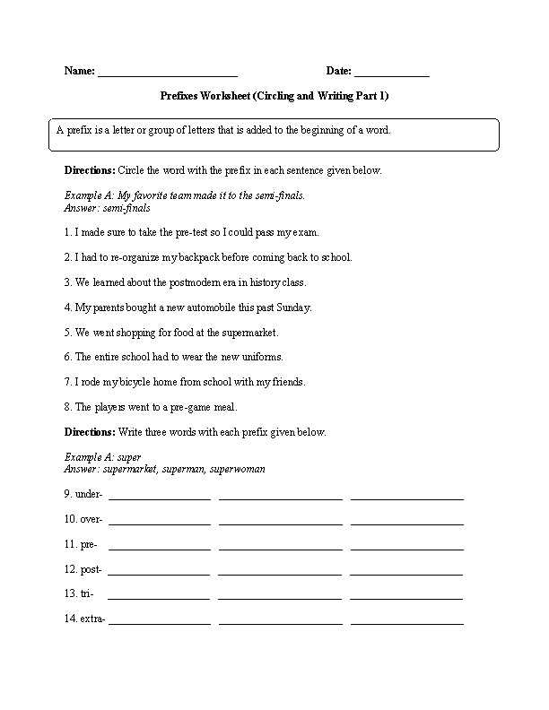 Suffixes Worksheets Pdf Also 34 Awesome Prefix and Suffix Worksheets Pdf