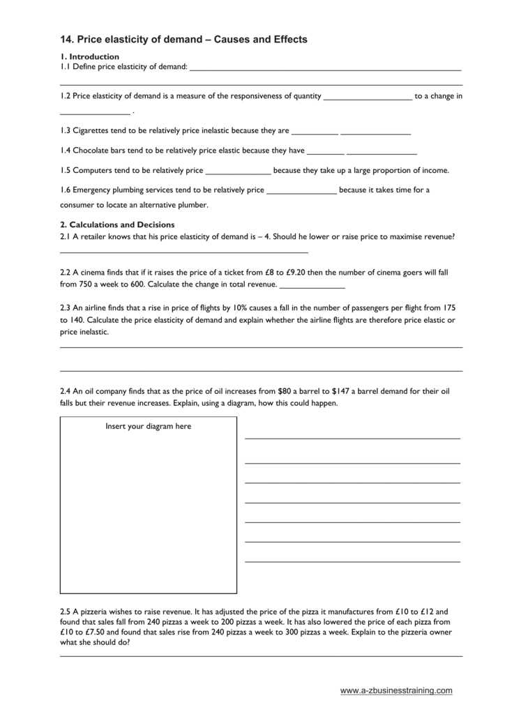 Supply and Demand Worksheet Answer Key and Worksheet Elasticity Demand and Supply Kidz Activities