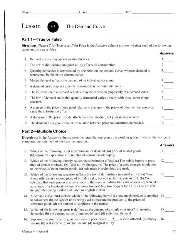 Supply and Demand Worksheet Answer Key together with Demand Curve Worksheet Answers Kidz Activities