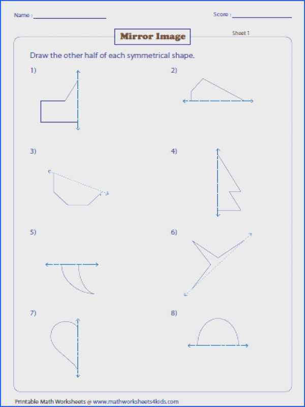 Symmetry Worksheets for High School as Well as Reflection Worksheet