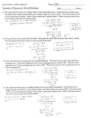 Systems Of Equations Word Problems Worksheet Also Inequality Word Problems Worksheet Algebra 1 Answers Best solving