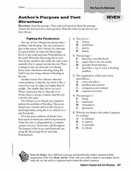 Text Structure Worksheet Answers or Text Structure Worksheets 5th Grade Kidz Activities