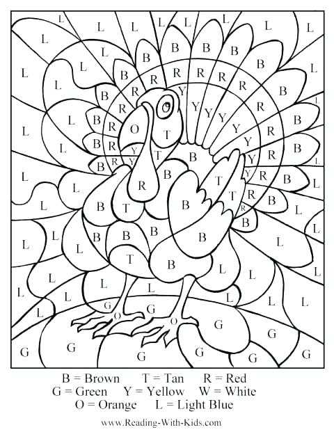 Thanksgiving Color by Number Addition Worksheets Also Color by Number Printables for Kids – Edtipsfo