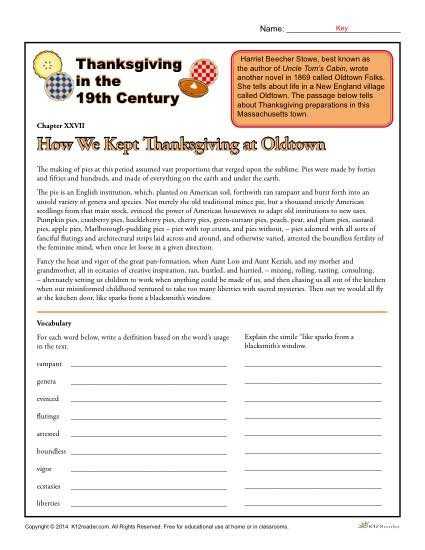 Thanksgiving Reading Comprehension Worksheets and 46 Best Thanksgiving Worksheets and Activities Images On Pinterest