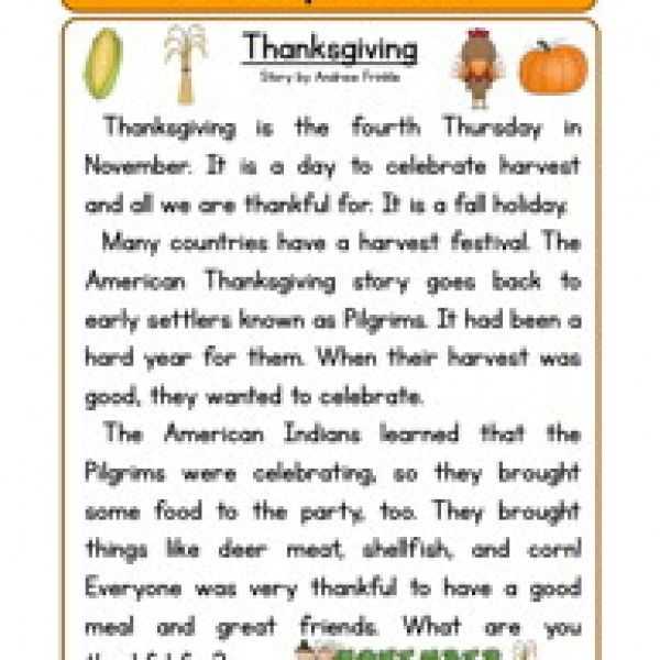 Thanksgiving Reading Comprehension Worksheets or 563 Best Thanksgiving Images On Pinterest