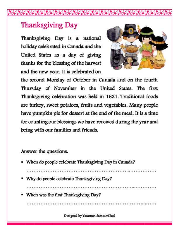 Thanksgiving Reading Comprehension Worksheets with 1st Grade Reading Prehension Worksheets Fresh Thanksgiving