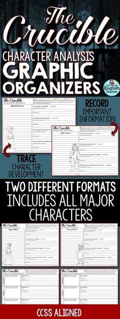 The Crucible Character Analysis Worksheet Answers Along with Free Chart to Help Students Track Five Symbols Throughout Arthur