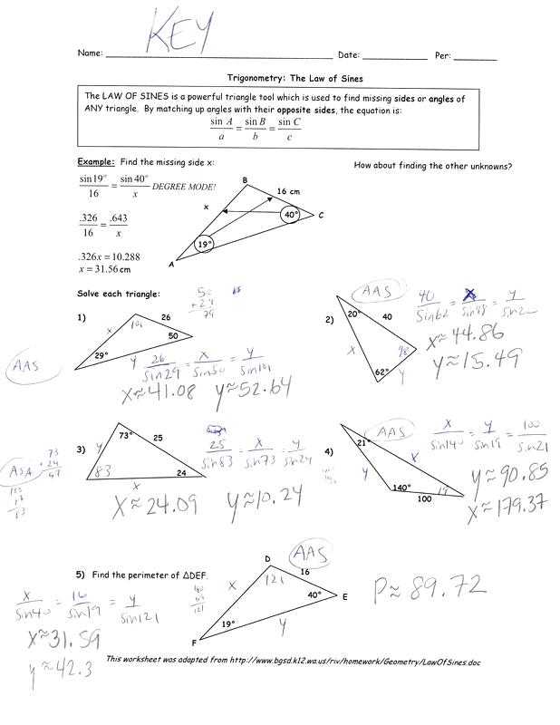 The Law Of Sines Worksheet Answers together with Lovely Law Sines Worksheet Lovely Law Cosines and Sines