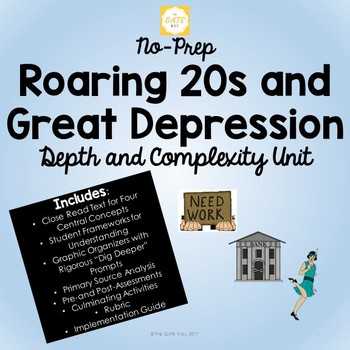 The Roaring Twenties Worksheet Answers Along with Roaring 20s assessment Teaching Resources