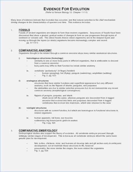 The theory Of Evolution Chapter 15 Worksheet Answers together with Awesome Evidence Evolution Worksheet Answers Inspirational
