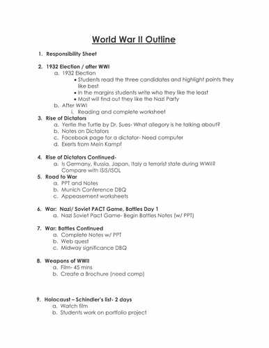 The United States Entered World War 1 Worksheet Answers as Well as World War Ii Unit Plan with 18 Lessons and Different Resources for