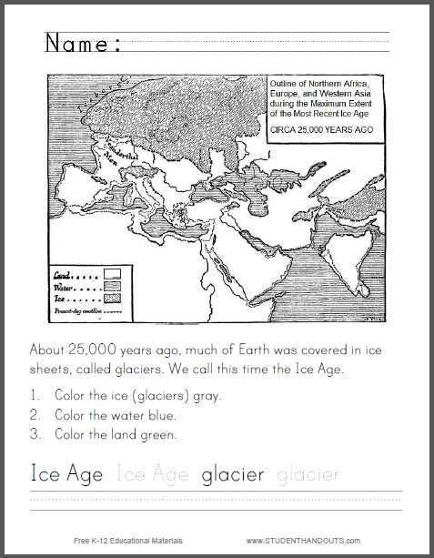 Third Grade Science Worksheets Along with Free Homeschool Worksheets New Ice Age Primary Science Worksheet