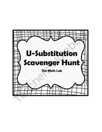 Ti Nspire Cx Scavenger Hunt Worksheet Answers as Well as U Substitution Scavenger Hunt From the Math Lab On Teachersnotebook