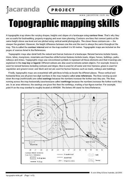 Topographic Map Reading Worksheet Answer Key and 32 Best topo Images On Pinterest