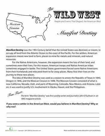 Trail Of Tears Worksheet together with the Wild West Manifest Destiny