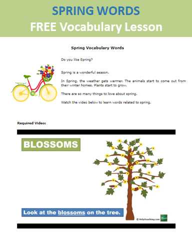 Transcription Practice Worksheet Along with Free Spring Vocabulary Words Line Lesson Celebrate the Arrival