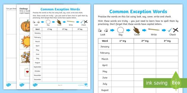 Transcription Practice Worksheet or Year 2 Spelling Practice Mon Exception Words 7 Worksheet