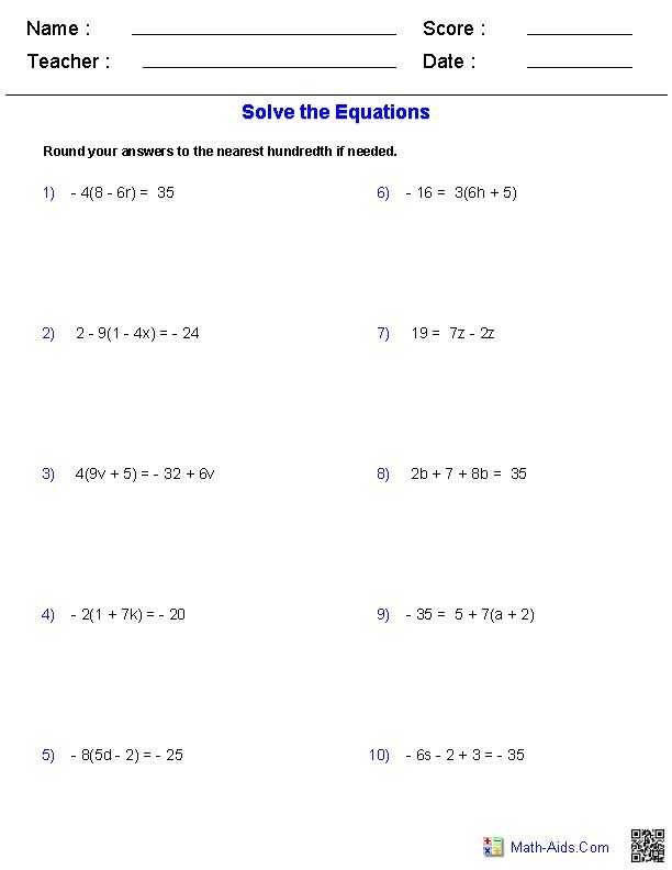 Transition to Algebra Worksheets or 7 Best Math Images On Pinterest